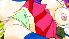 Busty babe in Sailor Moon's outfit attacked by tentacles