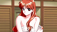 Long haired redhead babe with perfect body in hentai porn toon