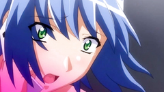 Beautiful hentai babe with blue hair gets fucked hard