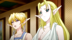 Lovely blonde elf babe gets in trouble with goblins