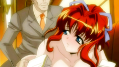 Red-haired hentai beauty banged hard from behind