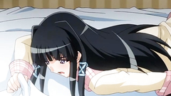 Long-legged black-haired cutie in nice hentai cartoon