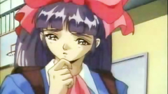 Hentai schoolgirl in erotic old school cartoon