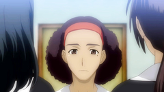 Young dark-haired schoolgirls in hentai cartoon