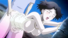 Busty anime lady gets hardcore fucked from behind