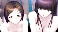 Foursome doggy-style fuck for two naked anime teens
