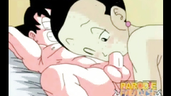 Dragon ball girlfriend suck his dick - anime cartoon