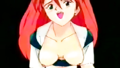 Redhead animated babe with natural tits in xxx cartoon