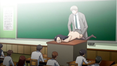 She gets punished in front of classroom - hentai toon