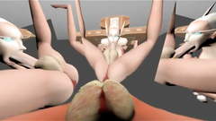 3D video clip for the futanari sex and big tits lovers