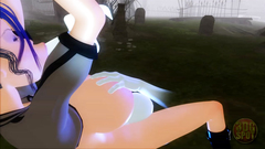 Ghost fucks sexy 3d babe on the cemetery