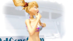 This blonde teen in 3d clip has very sexy boobs