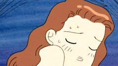 Cute cartoon with young couple passionate fuck