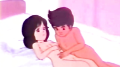 Little love story of romantic teens in anime toon