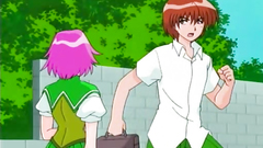 Young and lovely teens in erotic anime cartoon