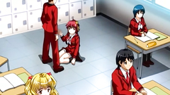 Sexy anime redhead schoolgirl fucks at school