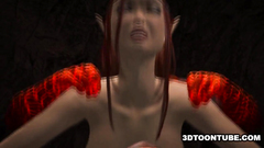 3D Magma man fucks naked elf girl from behind