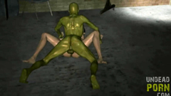Undead creature bangs naked 3d girl in brutal sex video
