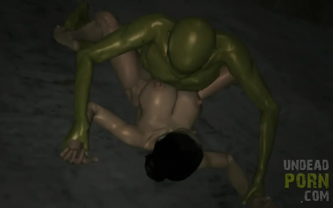 Undead creature bangs naked 3d girl in brutal sex video