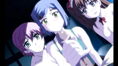 Cute anime group threesome fucked