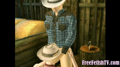 3D Animation: Young Cowgirl Fucked and Creampied