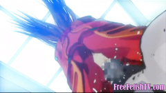3D Loli Evangelion in Hot Red Latex Suit