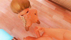 3D Busty Babe Takes Multiple Cumshots!