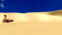 Alone in desert