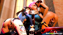 Overwatch sex with Tracer and hot Dva
