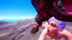 Furry Minotaur vs Horny Girl | Big Cock Monster | 3D Porn Wild Life