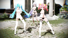 [MMD] Miku & Teto & Haku [R-18]