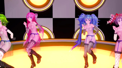 【MMD】Vocaloids - KILLER LADY v2 (Transparent dressed)(More nude)【R-18】