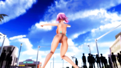【MMD】Yuyu-sama is exposed in the town of midsummer 2【R-18】