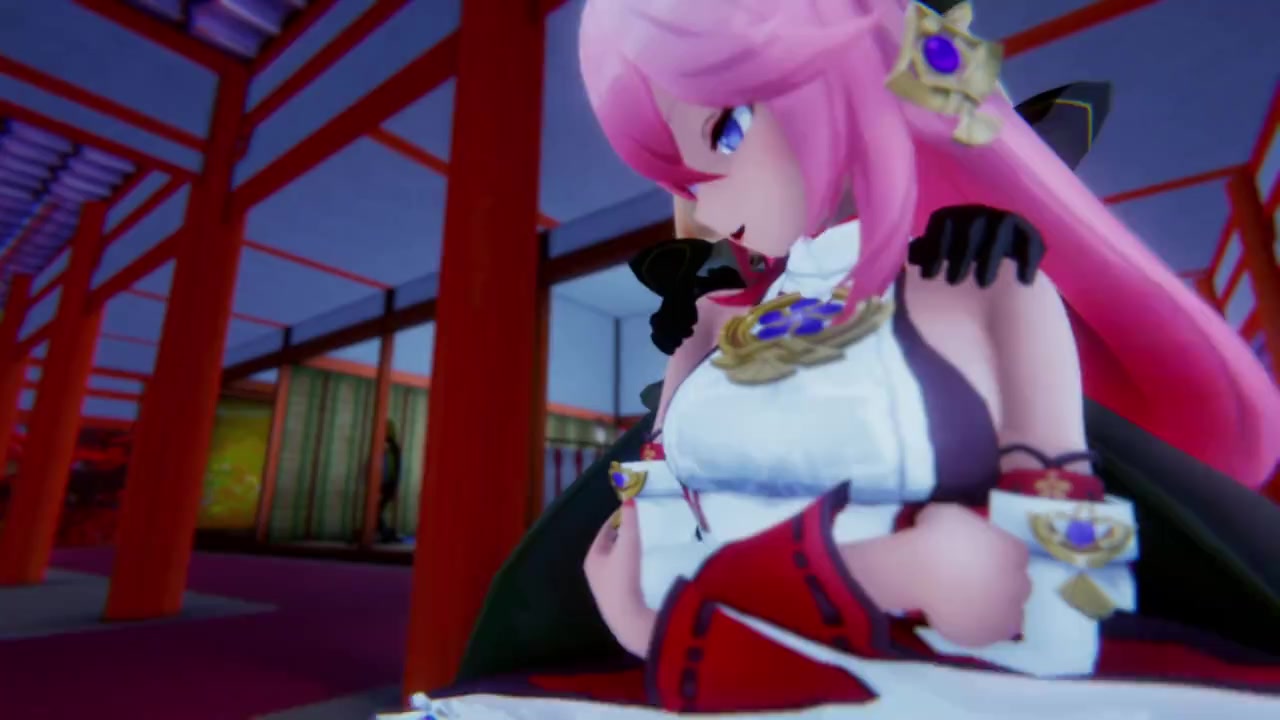 Yae Miko Genshin Impact 3D HENTAI Short Clips 1